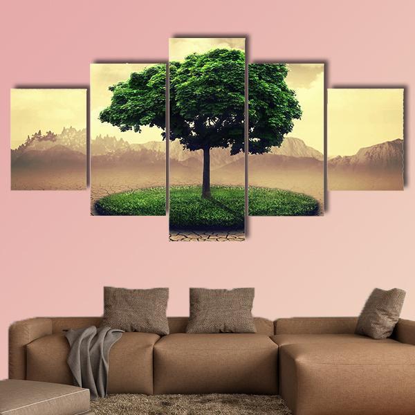 Save The Earth Canvas Wall Art-5 Pop-Gallery Wrap-47" x 32"-Tiaracle