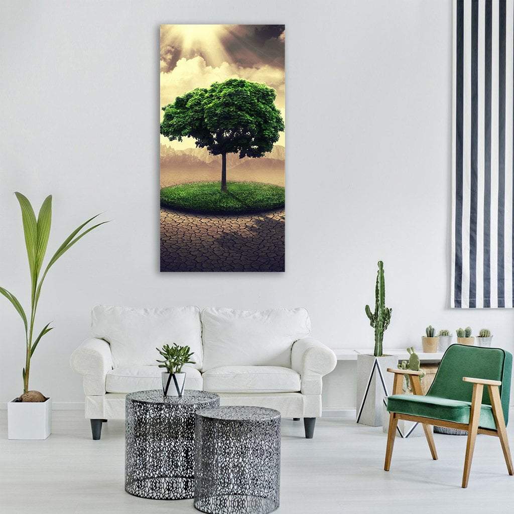 Save The Earth Vertical Canvas Wall Art-1 Vertical-Gallery Wrap-12" x 24"-Tiaracle