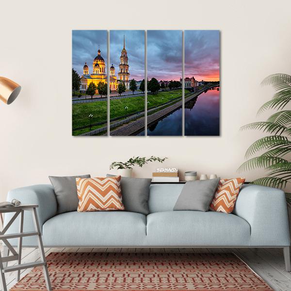 Savior Transfiguration Cathedral Canvas Wall Art-4 Horizontal-Gallery Wrap-34" x 24"-Tiaracle