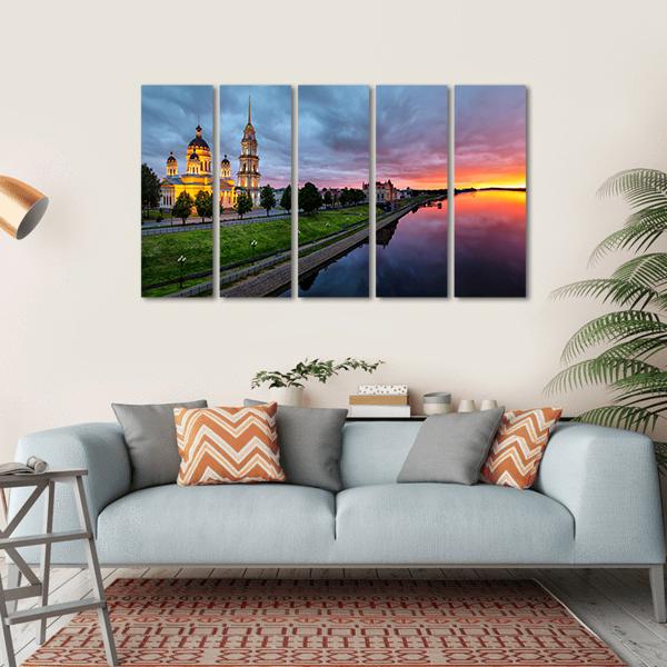 Savior Transfiguration Cathedral Canvas Wall Art-5 Horizontal-Gallery Wrap-22" x 12"-Tiaracle