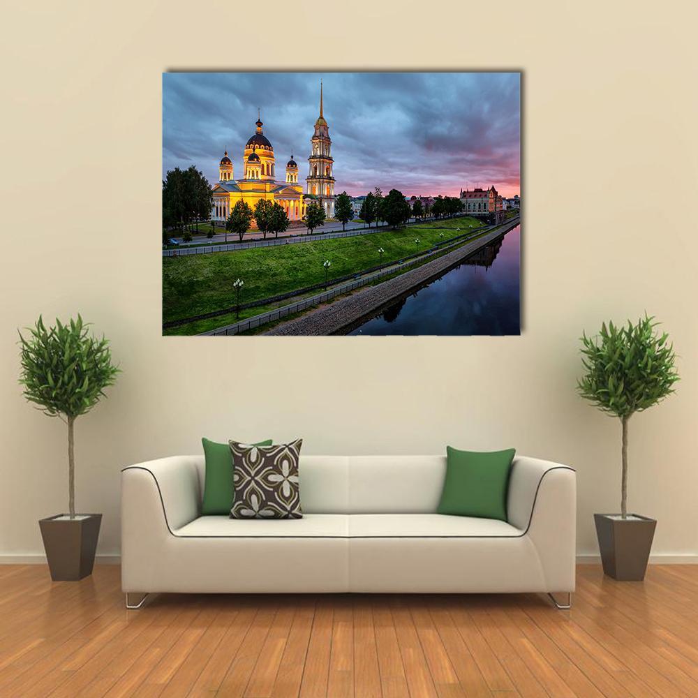 Savior Transfiguration Cathedral Canvas Wall Art-1 Piece-Gallery Wrap-48" x 32"-Tiaracle