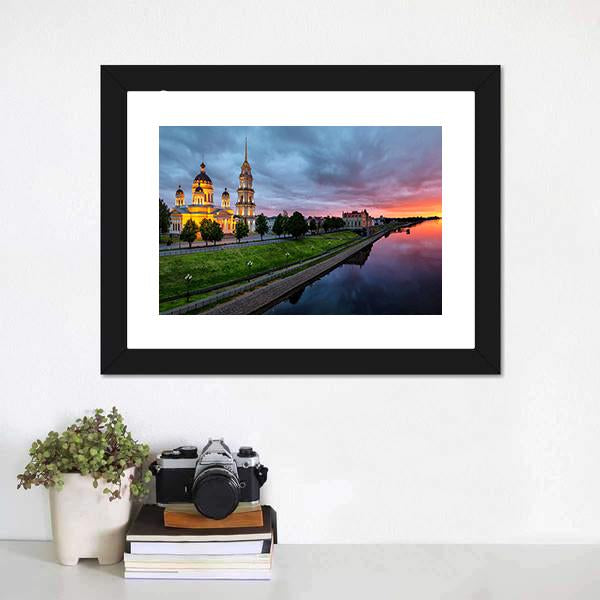 Savior Transfiguration Cathedral Canvas Wall Art-1 Piece-Framed Print-20" x 16"-Tiaracle