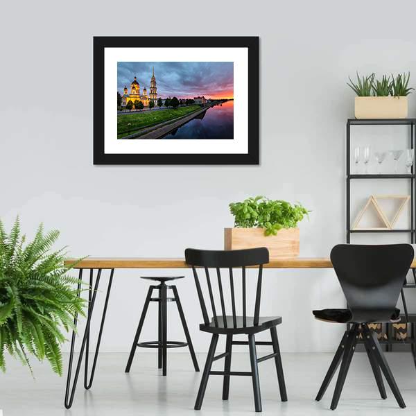 Savior Transfiguration Cathedral Panoramic Canvas Wall Art-1 Piece-36" x 12"-Tiaracle