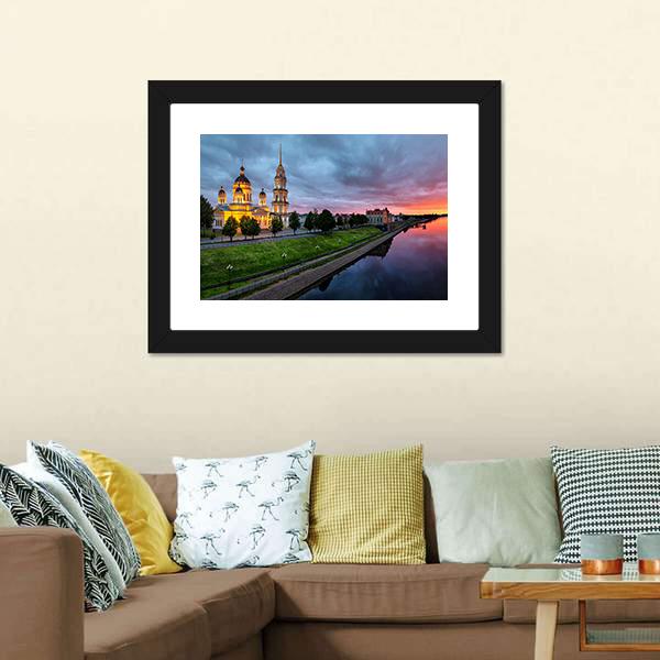 Savior Transfiguration Cathedral Panoramic Canvas Wall Art-1 Piece-36" x 12"-Tiaracle