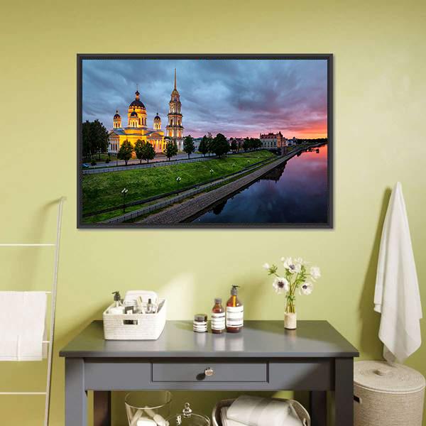 Savior Transfiguration Cathedral Panoramic Canvas Wall Art-1 Piece-36" x 12"-Tiaracle