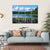 Scandinavian Summer Landscape With Lupies And Lake Canvas Wall Art-4 Horizontal-Gallery Wrap-34" x 24"-Tiaracle