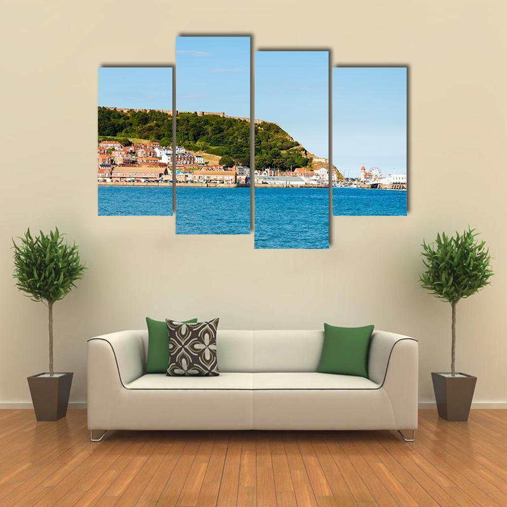 Scarborough South Bay Harbor Canvas Wall Art-4 Pop-Gallery Wrap-50" x 32"-Tiaracle