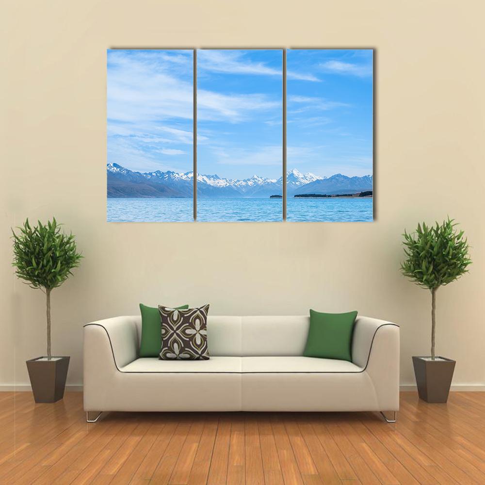Scene Of Mt Cook Beside The Lake Canvas Wall Art-3 Horizontal-Gallery Wrap-37" x 24"-Tiaracle