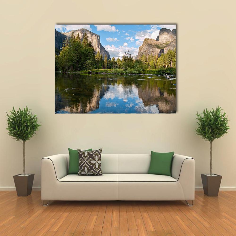 Scenery At Yosemite National Park Canvas Wall Art-1 Piece-Gallery Wrap-48" x 32"-Tiaracle