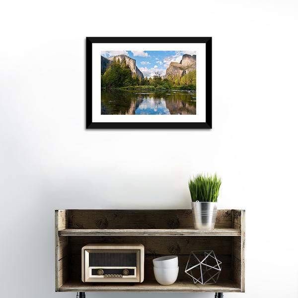 Scenery At Yosemite National Park Canvas Wall Art-1 Piece-Framed Print-20" x 16"-Tiaracle
