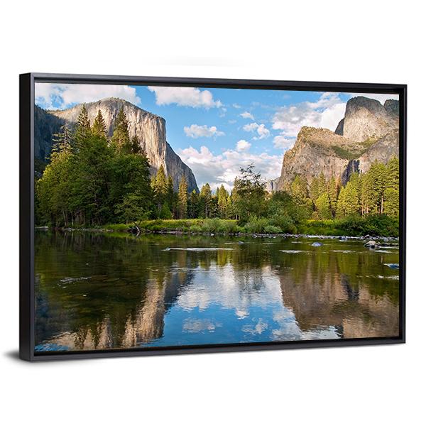 Scenery At Yosemite National Park Canvas Wall Art-3 Horizontal-Gallery Wrap-25" x 16"-Tiaracle
