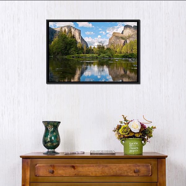 Scenery At Yosemite National Park Canvas Wall Art-3 Horizontal-Gallery Wrap-25" x 16"-Tiaracle