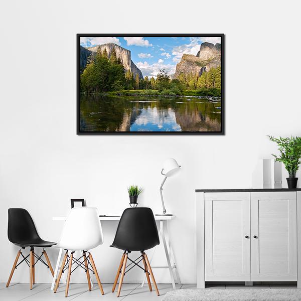 Scenery At Yosemite National Park Canvas Wall Art-3 Horizontal-Gallery Wrap-25" x 16"-Tiaracle