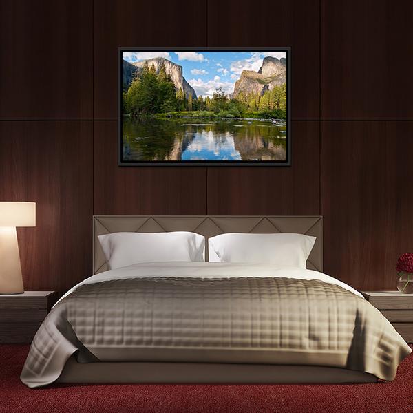 Scenery At Yosemite National Park Canvas Wall Art-3 Horizontal-Gallery Wrap-25" x 16"-Tiaracle