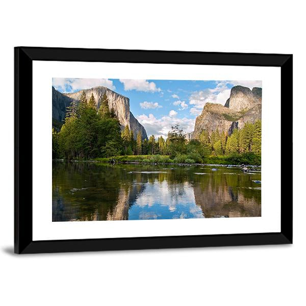 Scenery At Yosemite National Park Canvas Wall Art-3 Horizontal-Gallery Wrap-25" x 16"-Tiaracle