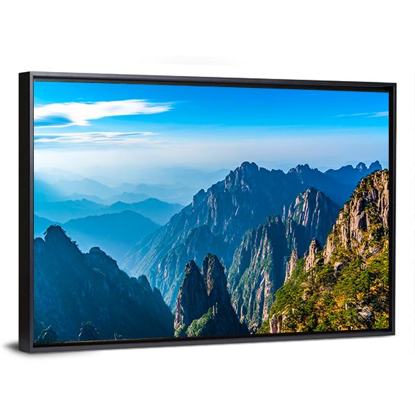 Scenery Of Mount Huangshan Canvas Wall Art-3 Horizontal-Gallery Wrap-25" x 16"-Tiaracle