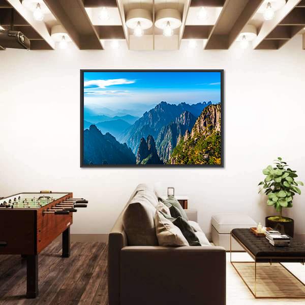 Scenery Of Mount Huangshan Canvas Wall Art-3 Horizontal-Gallery Wrap-25" x 16"-Tiaracle