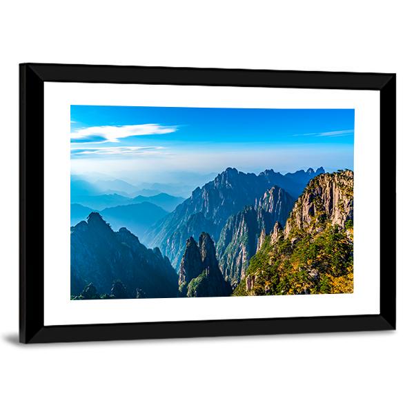 Scenery Of Mount Huangshan Canvas Wall Art-3 Horizontal-Gallery Wrap-25" x 16"-Tiaracle