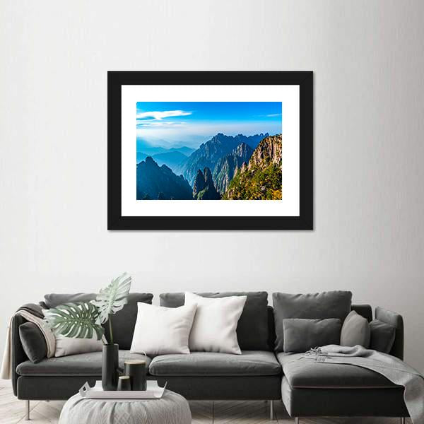 Scenery Of Mount Huangshan Canvas Wall Art-3 Horizontal-Gallery Wrap-25" x 16"-Tiaracle