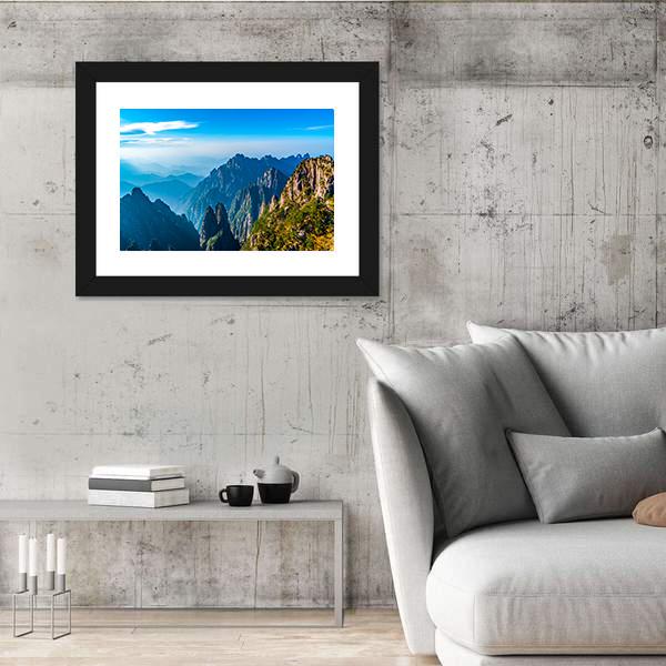 Scenery Of Mount Huangshan Canvas Wall Art-3 Horizontal-Gallery Wrap-25" x 16"-Tiaracle