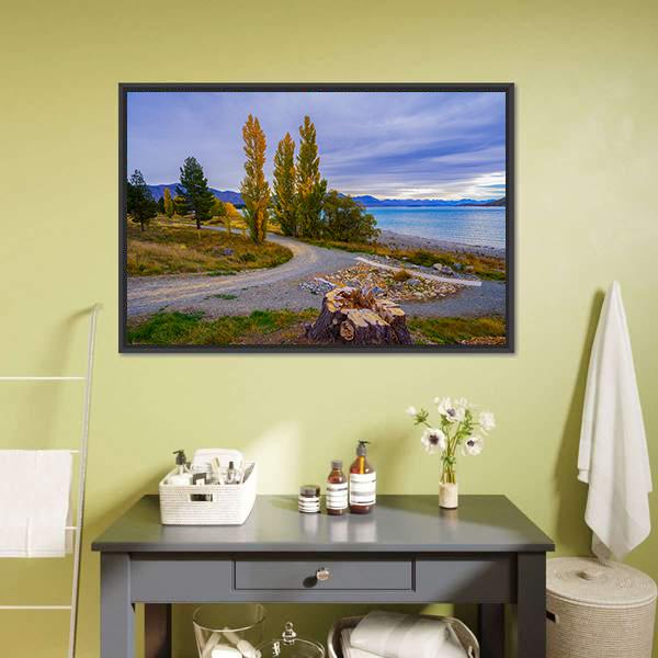 Scenery Of New Zealand Canvas Wall Art-1 Piece-Floating Frame-24" x 16"-Tiaracle