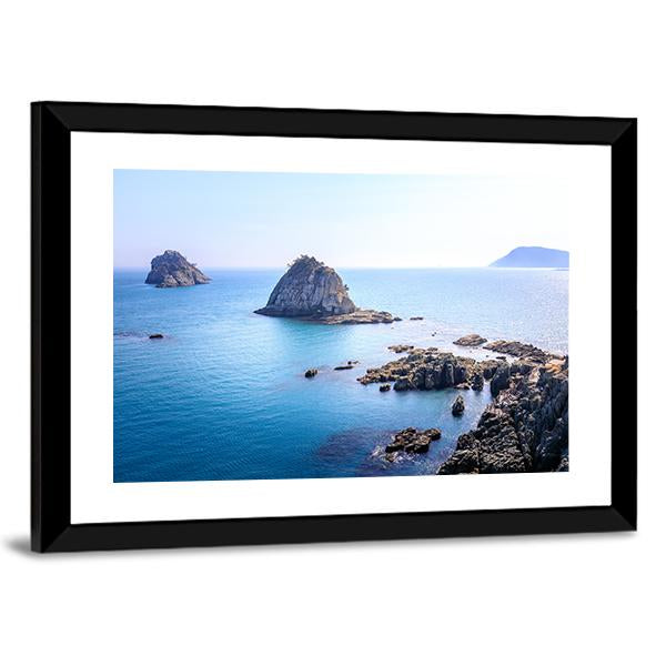 Scenery Of Oryukdo Islands In Busan Canvas Wall Art-3 Horizontal-Gallery Wrap-25" x 16"-Tiaracle