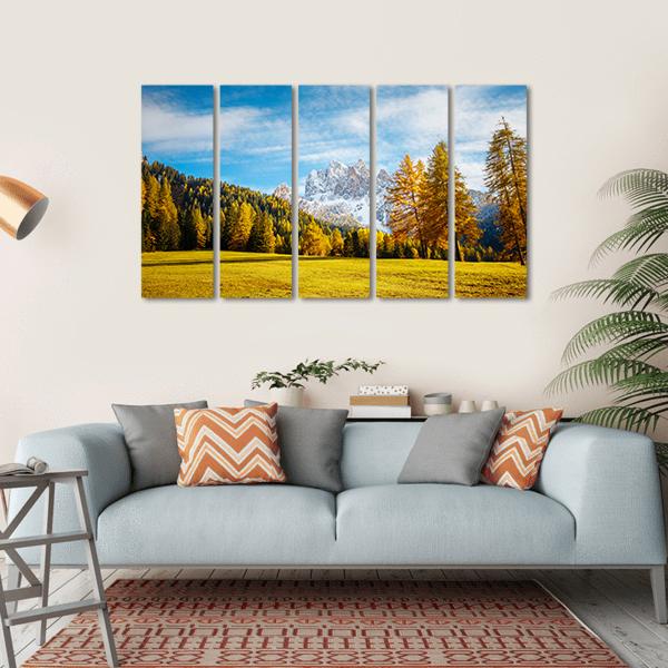 Scenic Alpine Peaks Durrenstein Canvas Wall Art-5 Horizontal-Gallery Wrap-22" x 12"-Tiaracle