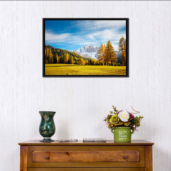 Scenic Alpine Peaks Durrenstein Canvas Wall Art-5 Horizontal-Gallery Wrap-22" x 12"-Tiaracle