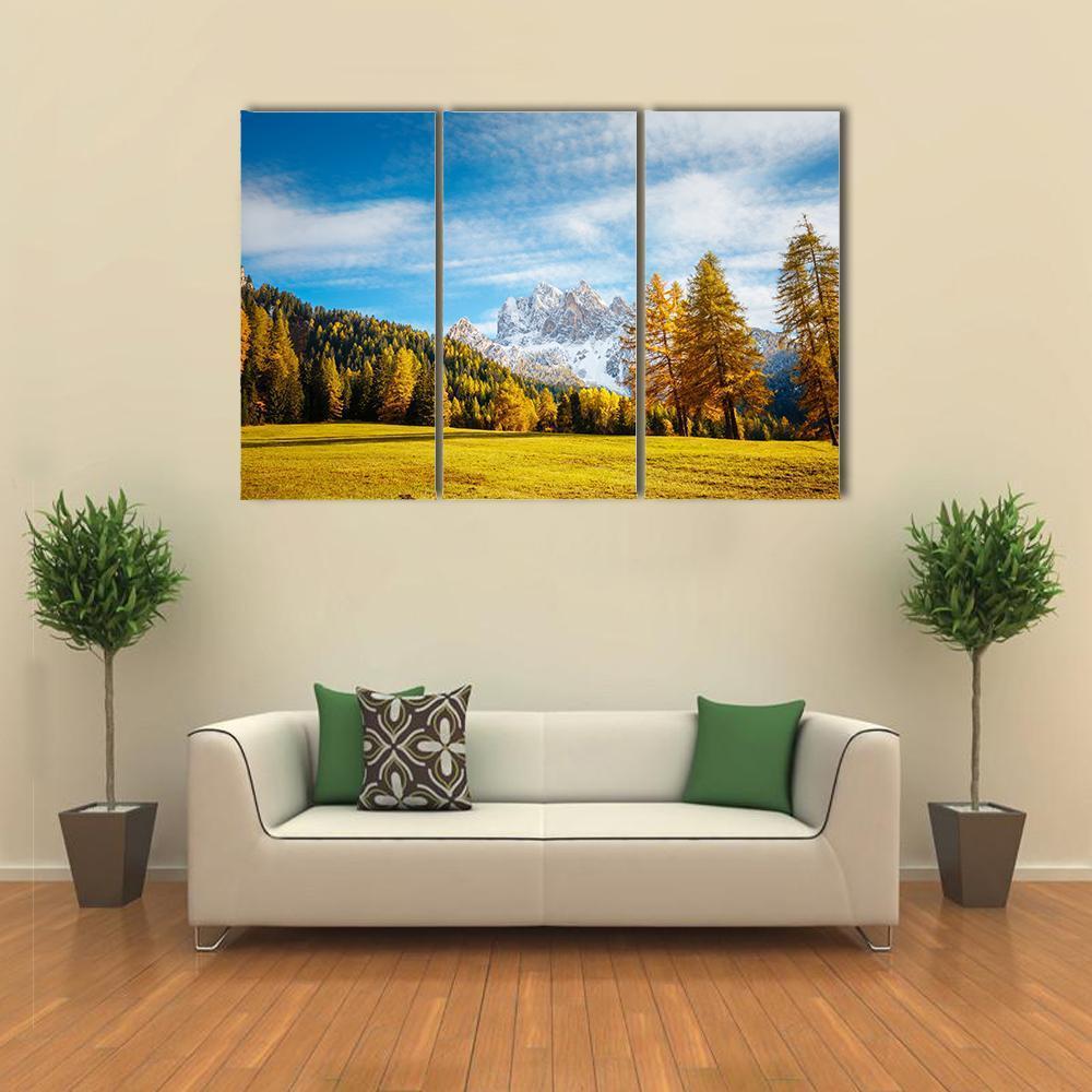 Scenic Alpine Peaks Durrenstein Canvas Wall Art-3 Horizontal-Gallery Wrap-37" x 24"-Tiaracle