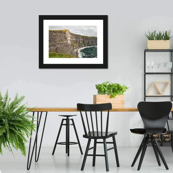 Scenic Cliffs Of Moher Canvas Wall Art-3 Horizontal-Gallery Wrap-25" x 16"-Tiaracle
