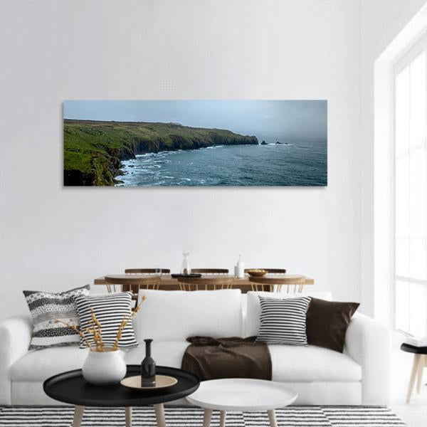 Scenic Cliffs On Sea Shore Panoramic Canvas Wall Art-1 Piece-36" x 12"-Tiaracle