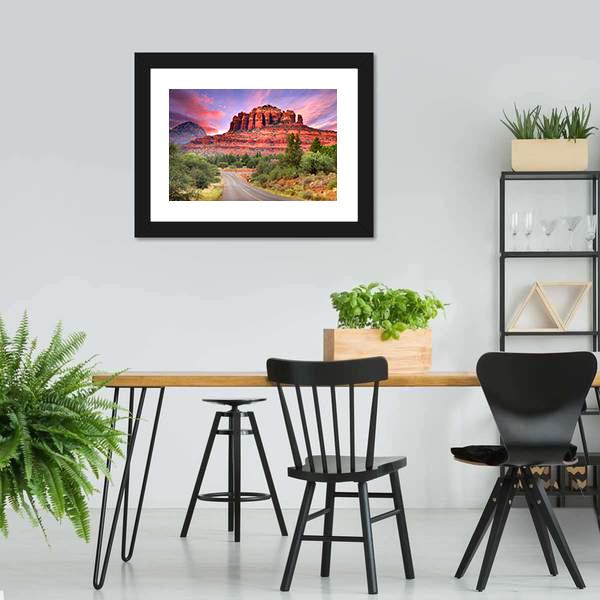 Scenic Drive Through Sedona Arizona Canvas Wall Art-3 Horizontal-Gallery Wrap-25" x 16"-Tiaracle