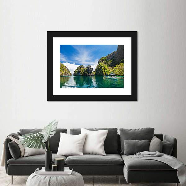 Scenic Filipino Island Canvas Wall Art-1 Piece-Framed Print-20" x 16"-Tiaracle