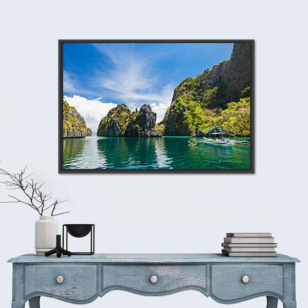 Scenic Filipino Island Canvas Wall Art-5 Horizontal-Gallery Wrap-22" x 12"-Tiaracle