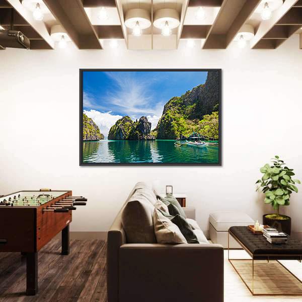 Scenic Filipino Island Canvas Wall Art-5 Horizontal-Gallery Wrap-22" x 12"-Tiaracle