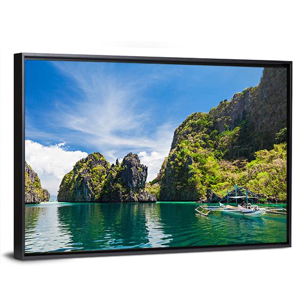 Scenic Filipino Island Canvas Wall Art-5 Horizontal-Gallery Wrap-22" x 12"-Tiaracle