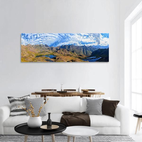 Scenic Kaçkars Landscape In Turkey Panoramic Canvas Wall Art-1 Piece-36" x 12"-Tiaracle