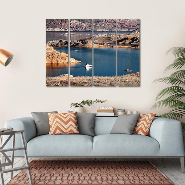 Scenic Lake Mead Colorado Canvas Wall Art-4 Horizontal-Gallery Wrap-34" x 24"-Tiaracle