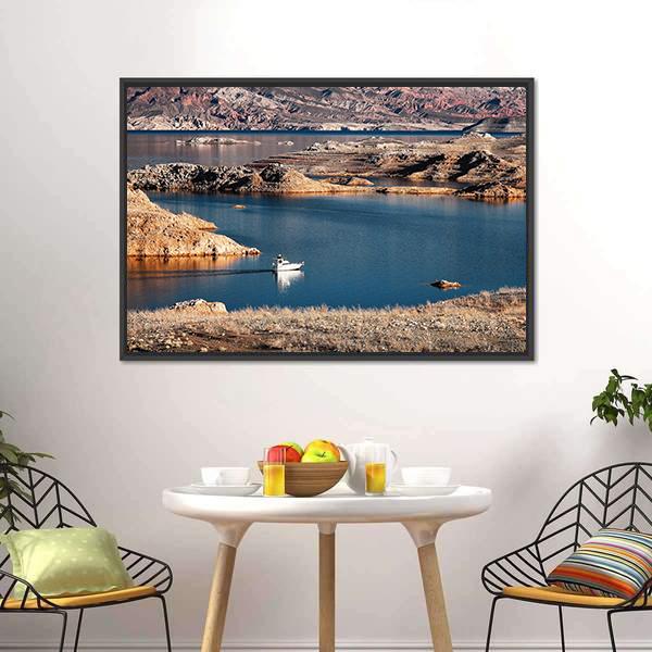 Scenic Lake Mead Colorado Canvas Wall Art-3 Horizontal-Gallery Wrap-25" x 16"-Tiaracle