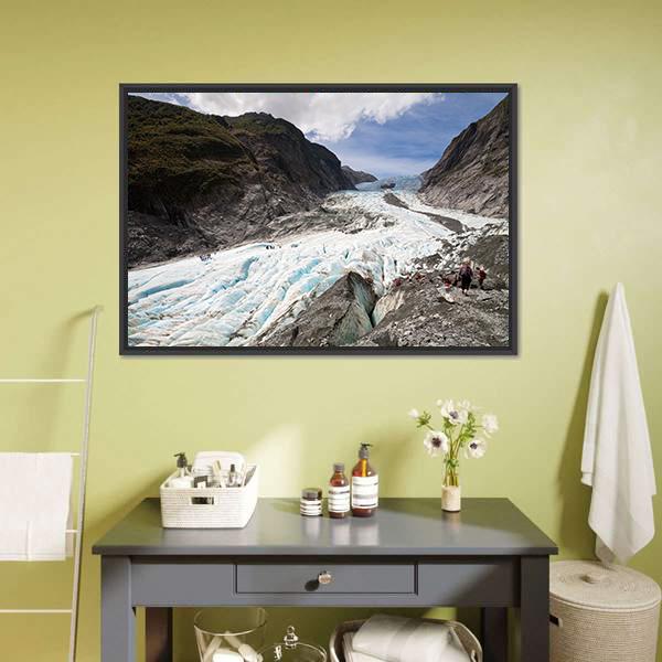 Scenic Landscape At Franz Josef Glacier Canvas Wall Art-1 Piece-Floating Frame-24" x 16"-Tiaracle