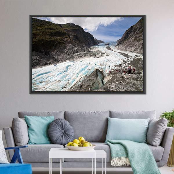 Scenic Landscape At Franz Josef Glacier Canvas Wall Art-3 Horizontal-Gallery Wrap-25" x 16"-Tiaracle