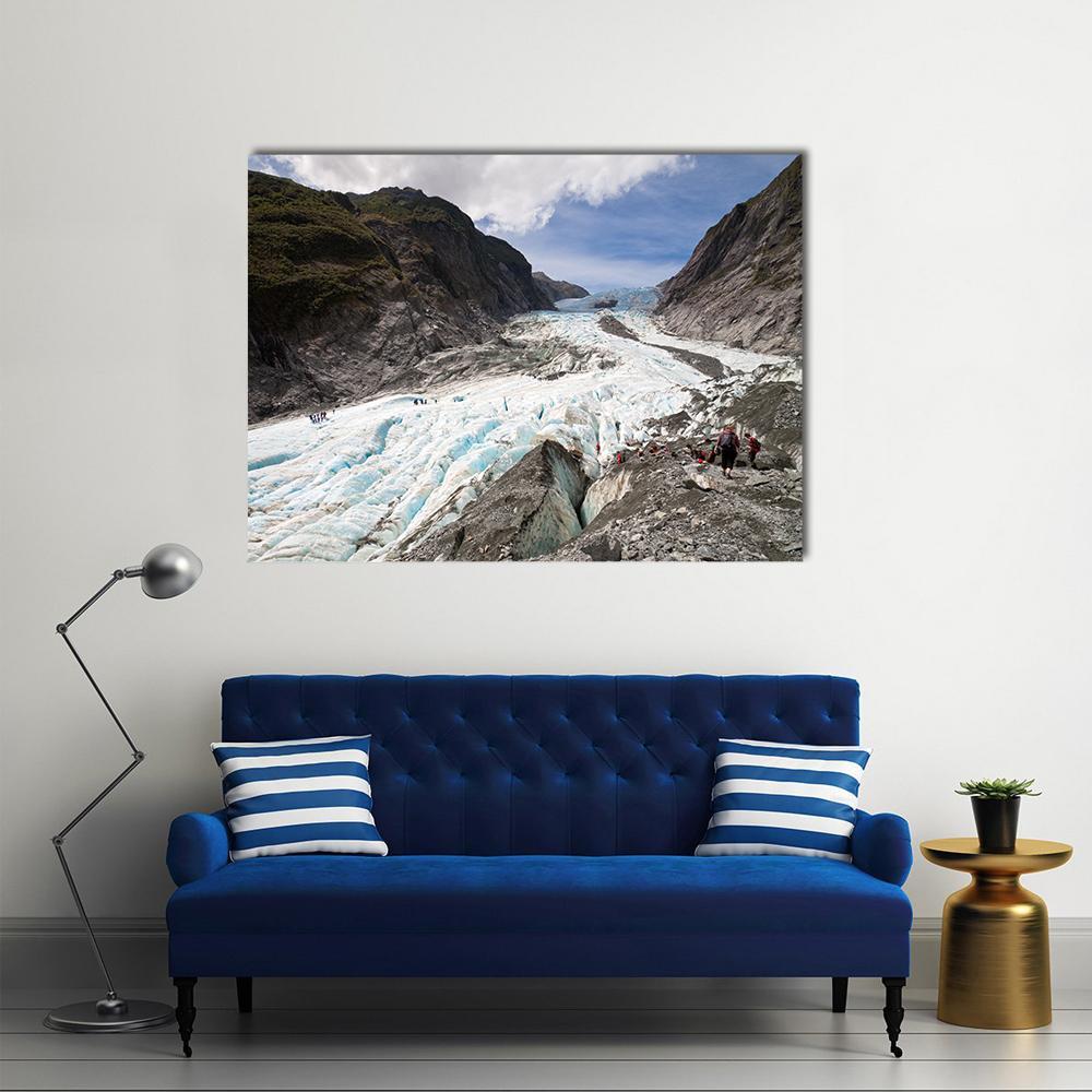 Scenic Landscape At Franz Josef Glacier Canvas Wall Art-1 Piece-Gallery Wrap-48" x 32"-Tiaracle