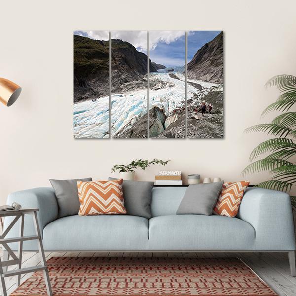 Scenic Landscape At Franz Josef Glacier Canvas Wall Art-4 Square-Gallery Wrap-17" x 17"-Tiaracle