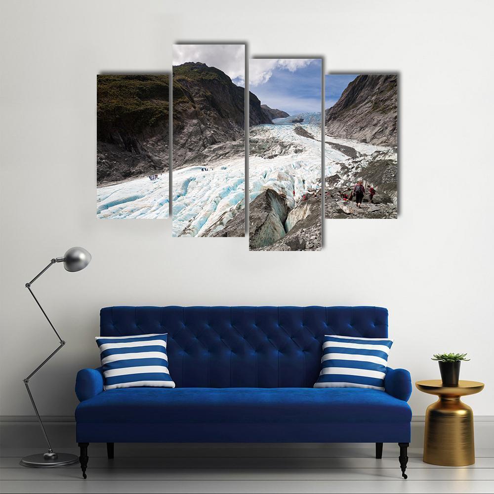 Scenic Landscape At Franz Josef Glacier Canvas Wall Art-4 Pop-Gallery Wrap-50" x 32"-Tiaracle
