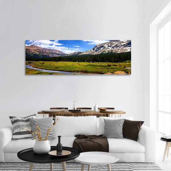 Scenic Landscape Of Colorado Panoramic Canvas Wall Art-1 Piece-36" x 12"-Tiaracle