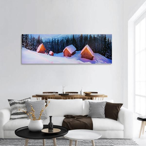 Scenic Mountains Of The Carpathians Panoramic Canvas Wall Art-1 Piece-36" x 12"-Tiaracle