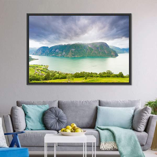 Scenic Nature Landscape Norway Canvas Wall Art-3 Horizontal-Gallery Wrap-25" x 16"-Tiaracle