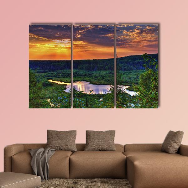 Scenic Overlook In The Ottawa National Forest Canvas Wall Art-3 Horizontal-Gallery Wrap-37" x 24"-Tiaracle