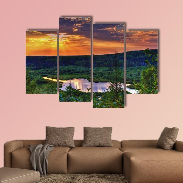 Scenic Overlook In The Ottawa National Forest Canvas Wall Art-5 Pop-Gallery Wrap-47" x 32"-Tiaracle