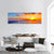 Scenic Sundown In Santorini Seascape Panoramic Canvas Wall Art-3 Piece-25" x 08"-Tiaracle